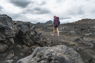 Hiking the black desert in the highlands