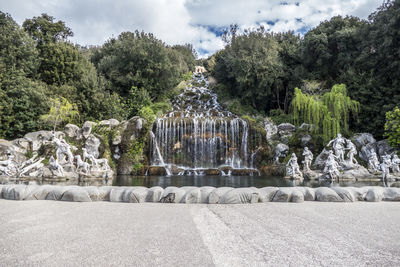 Diana and actaeon fountain and the waterfall at the reggia of caserta