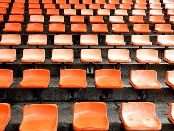 Full frame shot of empty bleachers