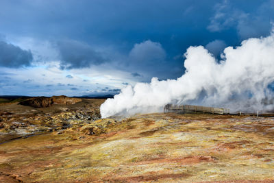 Panoramic view of clouds over landscape