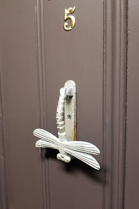 Close-up of door handle