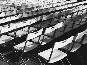 Full frame shot of empty chairs