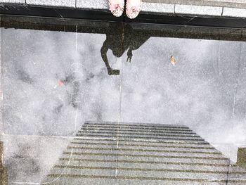 Close-up of water against sky