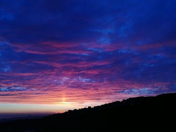 Scenic view of dramatic sky during sunset