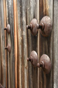 Full frame shot of rusty metal door