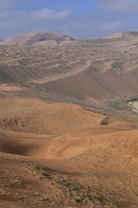 Scenic view of desert against sky