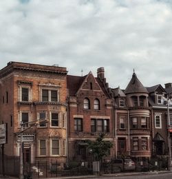 Low angle view of buildings against sky