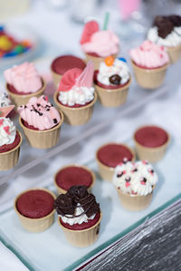 Close-up of cupcakes