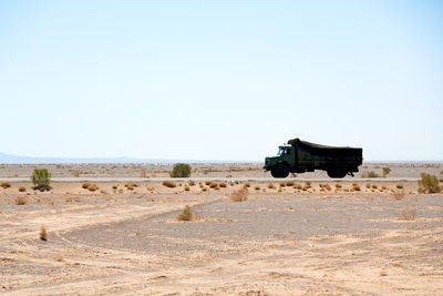 Built structure on land against clear sky