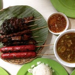 Close-up of served food