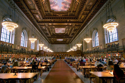 Interior of new york public library