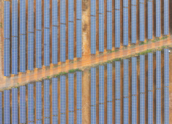 Full frame shot of fence on field