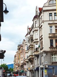 Low angle view of buildings against sky