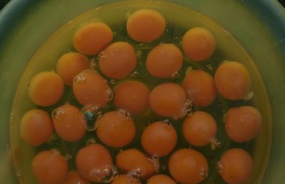Full frame shot of eggs in bowl