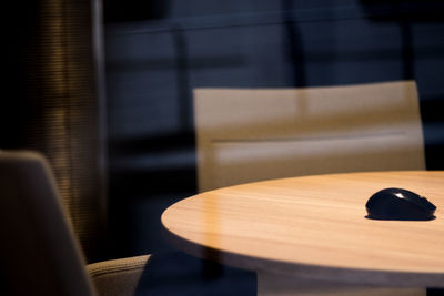 Computer mouse on table at office