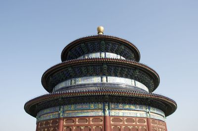 Low angle view of building against clear sky