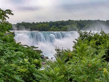 Scenic view of waterfall