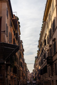 Low angle view of buildings in city