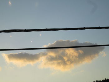 Low angle view of sky at sunset