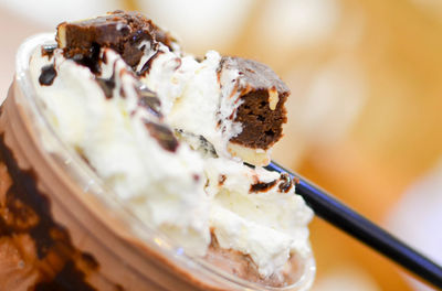 Close-up of ice cream