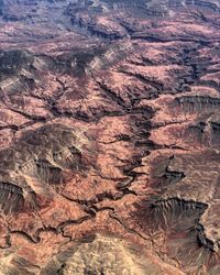 High angle view of dramatic landscape