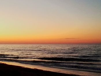 Scenic view of sea during sunset