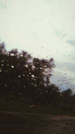 Close-up of water drops on glass