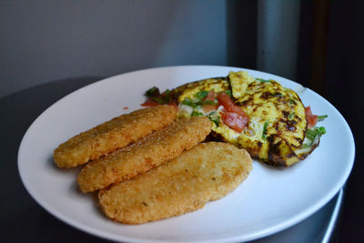 Close-up of meal served in plate