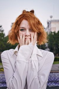 Portrait of beautiful young woman