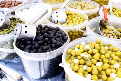 Full frame of fruits in market