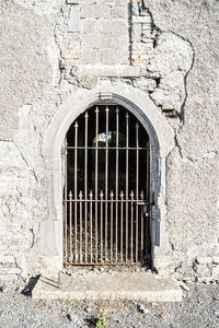 Closed window of old building