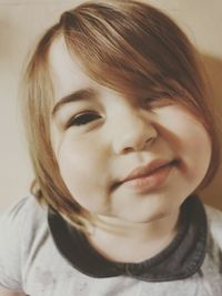 Close-up portrait of a beautiful young woman