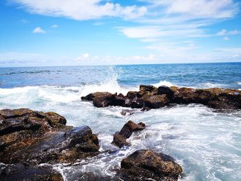 Scenic view of sea against sky