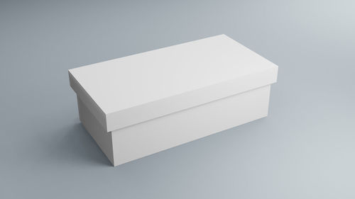 High angle view of white box