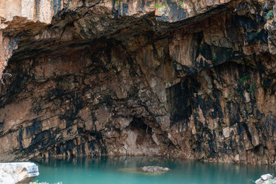 Rock formations in sea