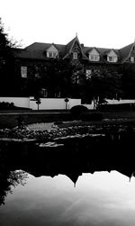 Reflection of buildings in water