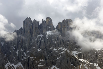 Panoramic view of trees and mountains against sky