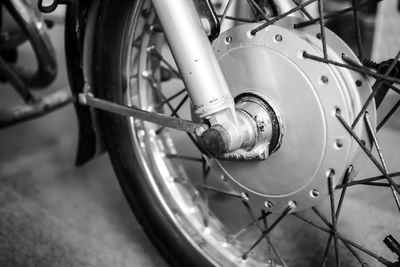 Close-up of bicycle wheel