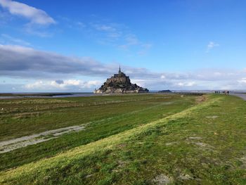 View of le mont-saint-michel against sky