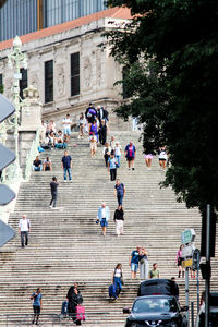 People walking on street