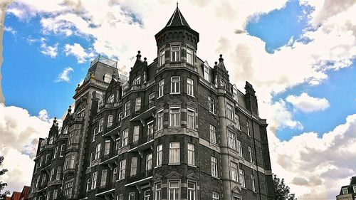 Low angle view of building against sky