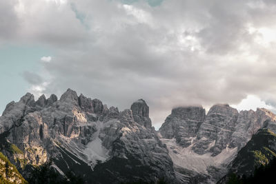 Panoramic view of mountains against sky