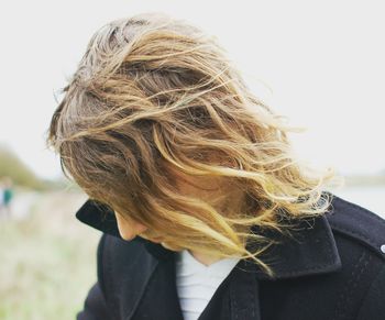 Close-up portrait of woman outdoors