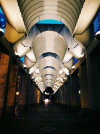 Illuminated underground walkway