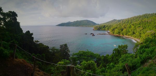Panoramic view of sea against sky