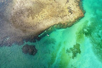 High angle view of sea shore