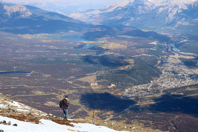 Scenic view of snowcapped mountains