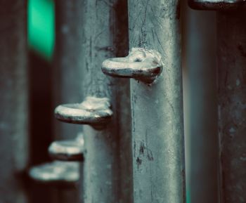 Close-up of rusty metal door