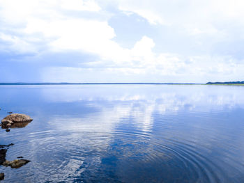 Sea against sky