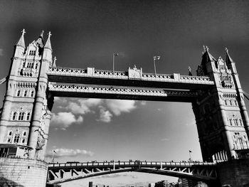Low angle view of eiffel tower